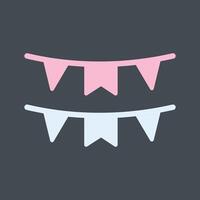 Bunting Flags Icon Design vector