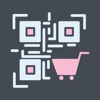QR Code Shopping Icon Design vector