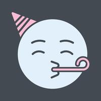 Partying Face Icon Design vector