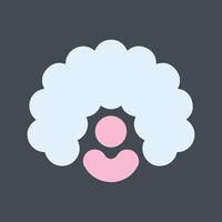 Clown Wig Icon Design vector