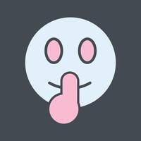 Shushing Face Icon Design vector