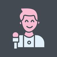 News Correspondent Icon Design vector