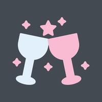 Wine Party Icon Design vector