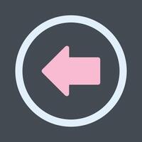 Left Arrow Icon Design vector