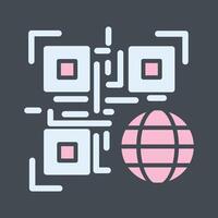 QR Code Website Icon Design vector