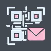 QR Code Email Icon Design vector