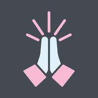 Folded Hands Icon Design vector