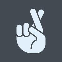 Crossed Fingers Icon Design vector