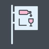 Wine Bar Sign Icon Design vector