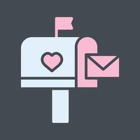 Mailbox with Mail Icon Design vector