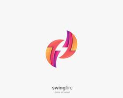 Letter s logo. Modern layers with colorful shape icon vector