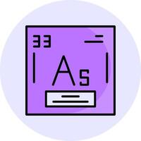 Arsenic Filled Circle Fill Style Icon vector
