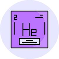 Helium Filled Circle Fill Style Icon vector