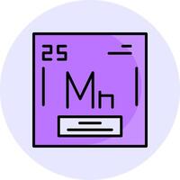 Manganese Filled Circle Fill Style Icon vector