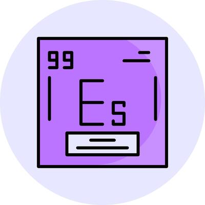 Einsteinium Filled Circle Fill Style Icon