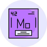Molybdenum Filled Circle Fill Style Icon vector