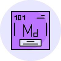 Mendelevium Filled Circle Fill Style Icon vector