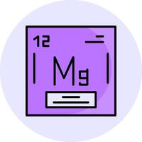 Magnesium Filled Circle Fill Style Icon vector