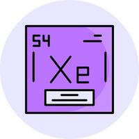 Xenon Filled Circle Fill Style Icon vector