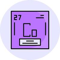 Cobalt Filled Circle Fill Style Icon vector