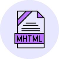MHTML Filled Circle Fill Style Icon vector