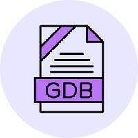 GDB Filled Circle Fill Style Icon vector