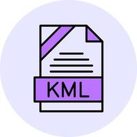KML Filled Circle Fill Style Icon vector