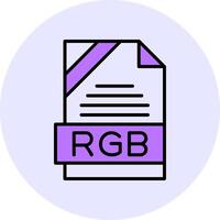 RGB Filled Circle Fill Style Icon vector