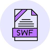 SWF Filled Circle Fill Style Icon vector