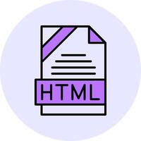 HTML Filled Circle Fill Style Icon vector