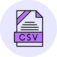CSV Filled Circle Fill Style Icon vector