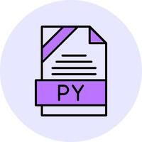 PY Filled Circle Fill Style Icon vector