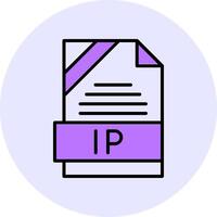 IP Filled Circle Fill Style Icon vector