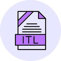 ITL Filled Circle Fill Style Icon vector