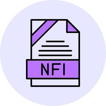 NFI Filled Circle Fill Style Icon vector
