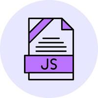 JS Filled Circle Fill Style Icon vector