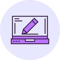Edit Filled Circle Fill Style Icon vector