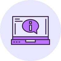 Information Filled Circle Fill Style Icon vector