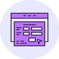 Application Form Filled Circle Fill Style Icon vector