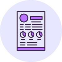 CV Filled Circle Fill Style Icon vector