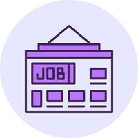 Job Board Filled Circle Fill Style Icon vector