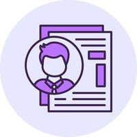 Candidate Filled Circle Fill Style Icon vector