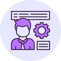 HR Filled Circle Fill Style Icon vector
