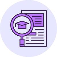 Qualifications Filled Circle Fill Style Icon vector