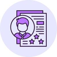 Experience Filled Circle Fill Style Icon vector