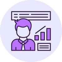 Growth Filled Circle Fill Style Icon vector