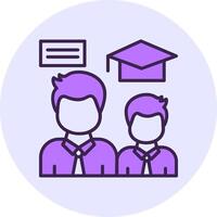 Alumni Network Filled Circle Fill Style Icon vector
