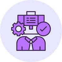 Job Satisfaction Filled Circle Fill Style Icon vector