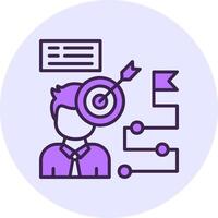 Mission Filled Circle Fill Style Icon vector