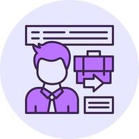 Exit Interview Filled Circle Fill Style Icon vector